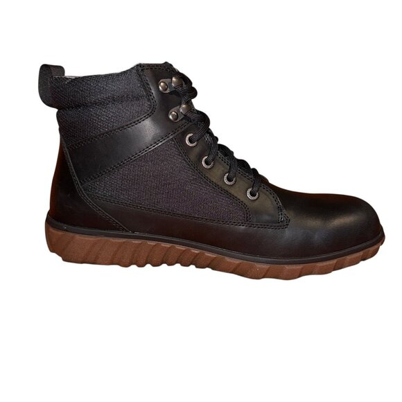 NWT BOGS Leather Casual Lace Classic Ankle Chukka Boots Mens 8.5 Black Lace Ups - Picture 6 of 11